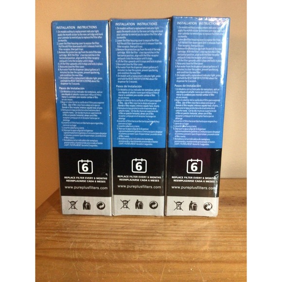 3 LG Kenmore PP-RWF1200A Refrigerator Replacement Water Filters 3 Carbon AF004 - Picture 7 of 10